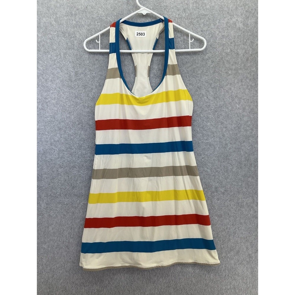 Marc Jacobs Women's Tankini Racerback Striped Size Large Swim Top